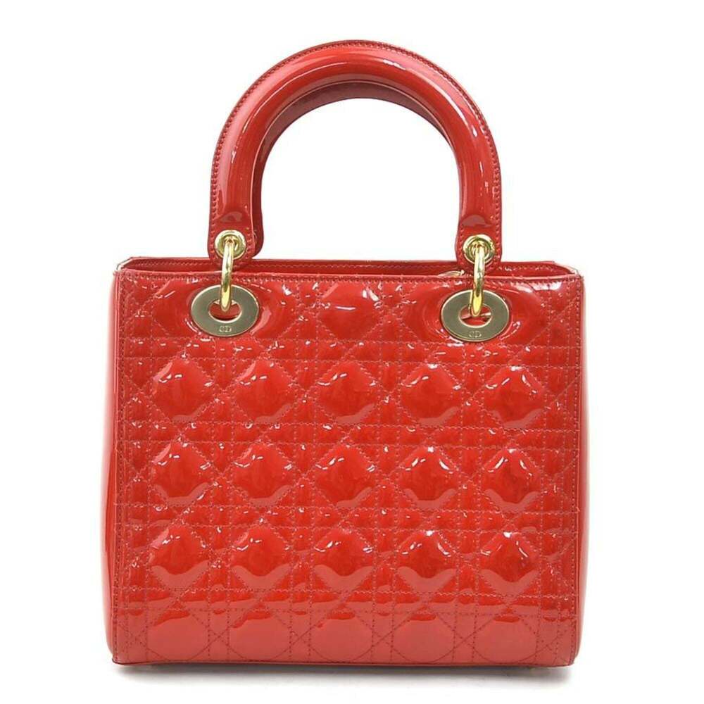 CHRISTIAN DIOR Red Leather Shoulder Bag - Picture 3 of 15